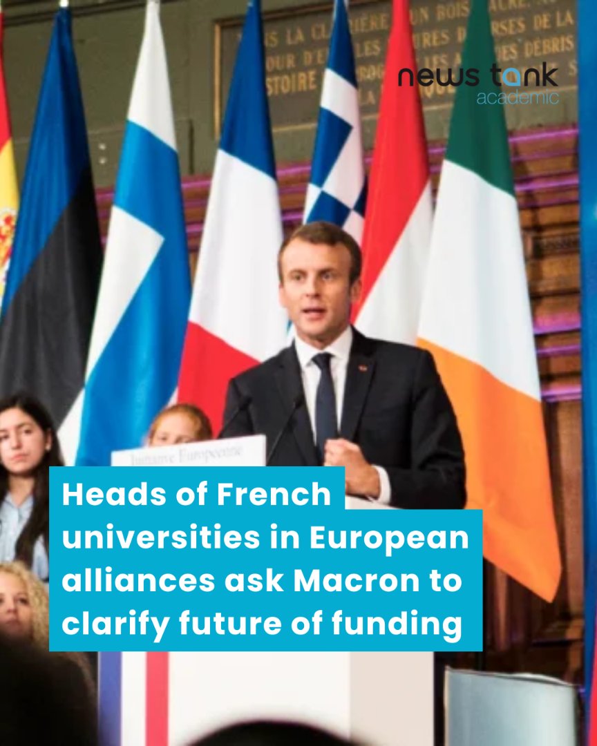 NTAcademic's tweet photo. French universities are urging President E. Macron to clarify the future funding of European University Alliances.
As the current Erasmus+ cycle ends in 2027, institutions warn that budget uncertainty could jeopardise long-term collaboration across Europe.
https://t.co/KwHTuDetrV https://t.co/nBRHkomQcR