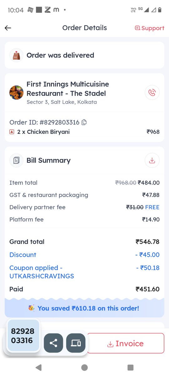 DrBikramTech's tweet photo. @zomatocare @zomato
Food delivered in completely torn packaging. The raita spilled over the bags. Delivery boy denied his fault in delivering such a condition.
The zomato care didn't take any responsibility to solve this. The resturant should be aware and pack items in seal. https://t.co/wfkBOFzXcn