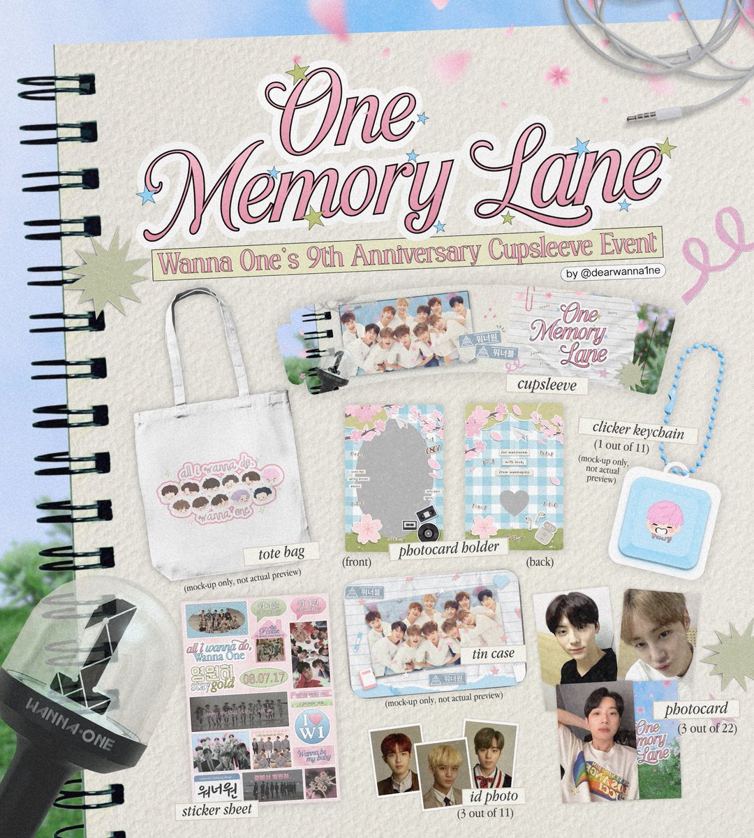 dearwanna1ne's tweet photo. the wait is over 🌸

our full kit inclusions are finally here! ✨ take a look at everything waiting for you along one memory lane. see you there! ☁️

#WannaOneSpringHasCome #WannaOne #Wannable https://t.co/qX5rT0v6Nm