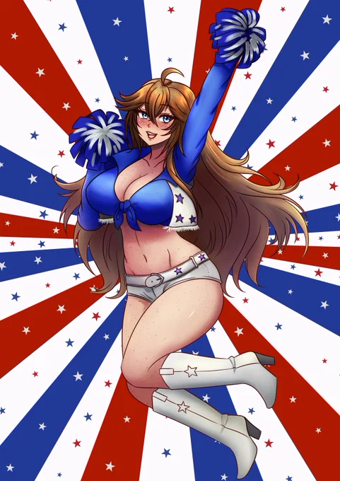 I love drawing my oc celebrating the 4th of July and can't wait to show you all I made this year on Saturday. Enjoy the past years drawings until then.