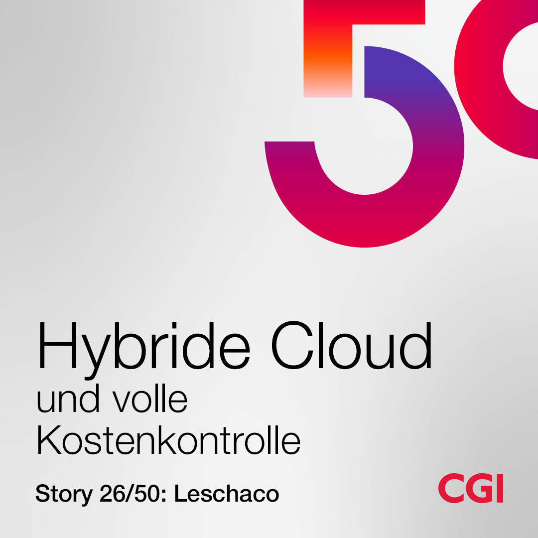 CGI_DE's tweet photo. 50 Jahre – 50 Erfolgsgeschichten. Story 26/50: Hybrid Cloud Transformation bei Leschaco. Mit unserer Unterstützung wurde eine hybride Cloud-Architektur auf Microsoft Azure aufgebaut, ergänzt um Governance- und FinOps-Mechanismen. https://t.co/imEo2qIcB9 #cgigermany #CGI50 https://t.co/jlW8Fmpw3W