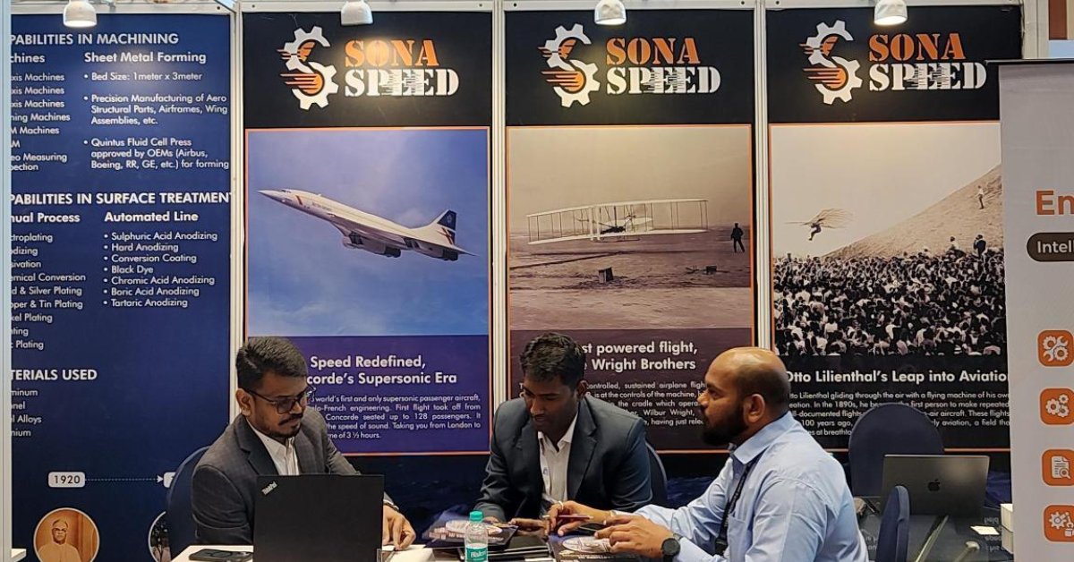 SonaSpeed's tweet photo. Day 2 at AEROMART Hyderabad 2026 is filled with insightful conversations and new connections. Visit Sona SPEED and Vee Technologies at Booths 217–218 to explore engineering and digital solutions shaping the future of aerospace.

@Aeromart_Hyd #SonaSPEED #VeeTechnologies https://t.co/OO5LGgJYOy