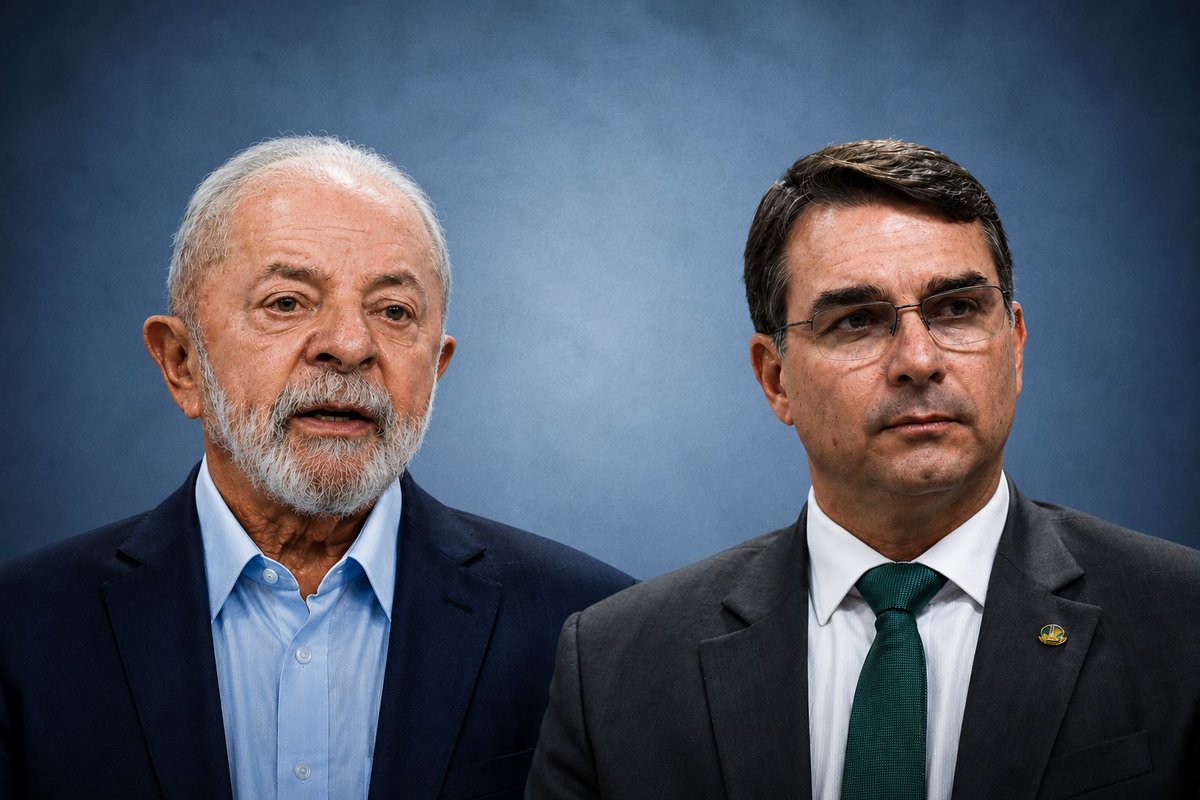 exame's tweet photo. AtlasIntel: Lula tem 46,3% e Flávio Bolsonaro, 36,6%, no 1º turno
https://t.co/afYvYFKQZF https://t.co/aSfLLAKDRw