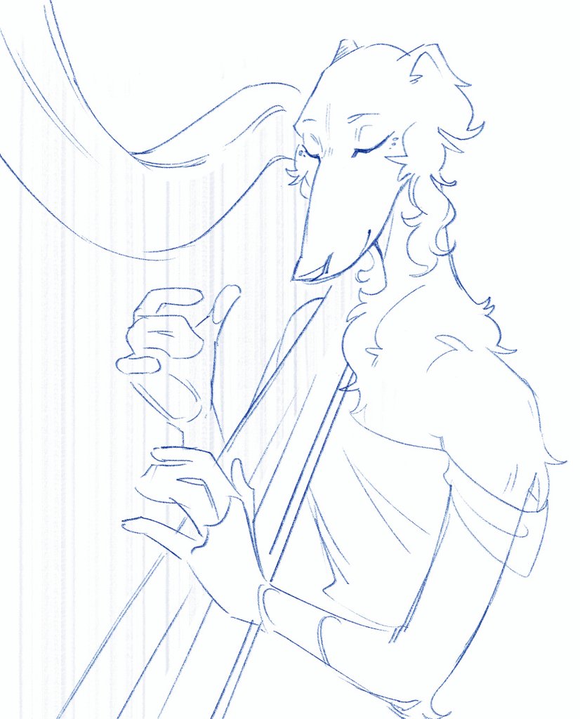 LuciLatte_Art's tweet photo. I like the idea of Lilium playing the harp https://t.co/kLDWWjcETe