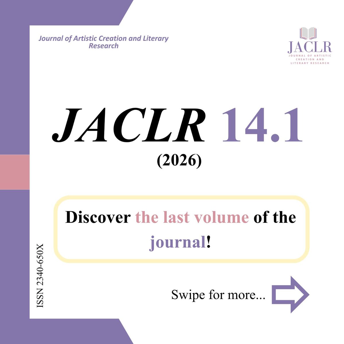 jaclrinfo's tweet photo. 🚨 IT’S OFFICIALLY HERE! 🚨

🌟 The wait is over! JACLR Vol. 14 No. 1 (2026) has officially launched on the REUNIDO platform.

We are incredibly proud to present this brand-new issue, offering fresh perspectives you won’t want to miss. https://t.co/wRcd8UEUzR