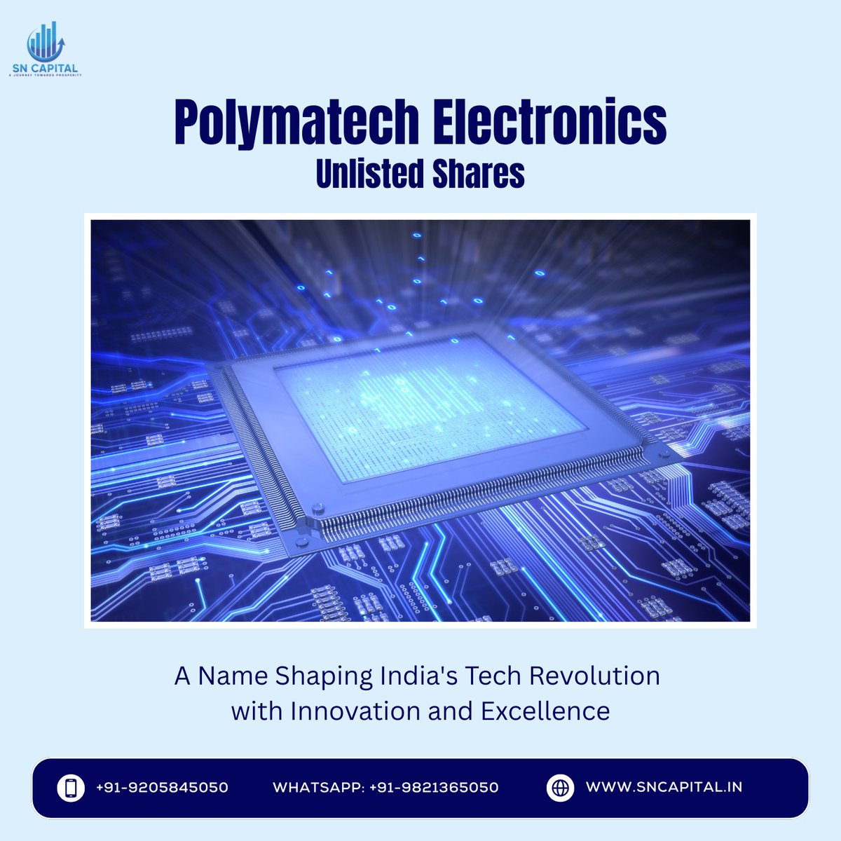 sn_capital's tweet photo. Polymatech Electronics Unlisted Shares
📞 Call: +91-9205845050 💬 WhatsApp: +91-9821365050 🌐 Visit: https://t.co/PU5NVPq8Fu
#polymatech #polymatechelectronics #unlistedshares #preipo #sncapital https://t.co/NP2fb8AYRA