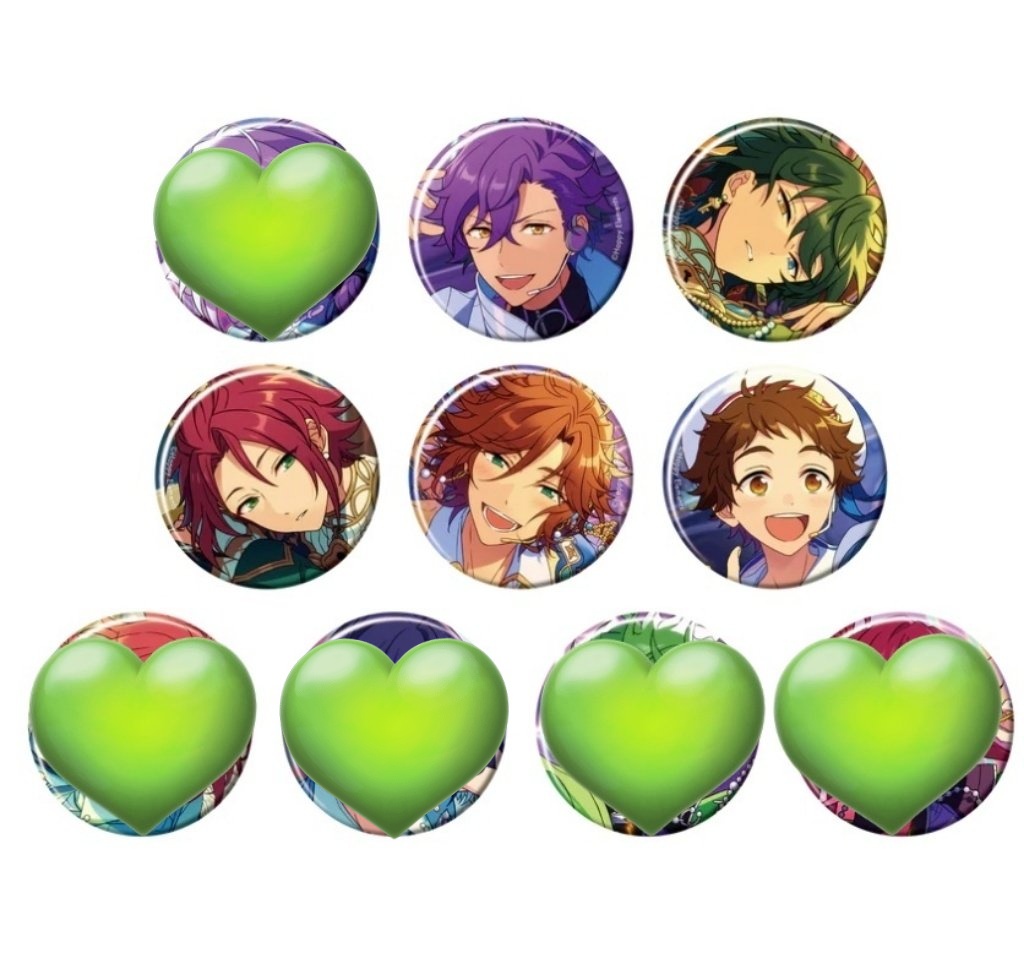 31y_s's tweet photo. 【交換 譲渡】あんスタ コレクション缶バッジ コレ缶 2026 Mar idol

譲：みか 斑 アドニス 真緒 光  各5

求：ジュイス(比率違い5:1も可)
 ＞～定価↓※各キャラ5個まとめてのみ

☆5 ⇒ 300円
☆4 ⇒ 100円

〇お支払いは銀行振込/PayPay
〇郵送でのお取引希望 https://t.co/He2xhdZ9K5