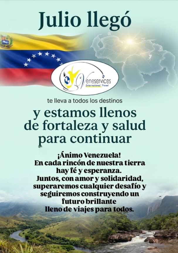 Veneservices's tweet photo. Lo mejor por siempre para todos #Julio #Veneservices #Viajes https://t.co/Vlj4e5uc1N