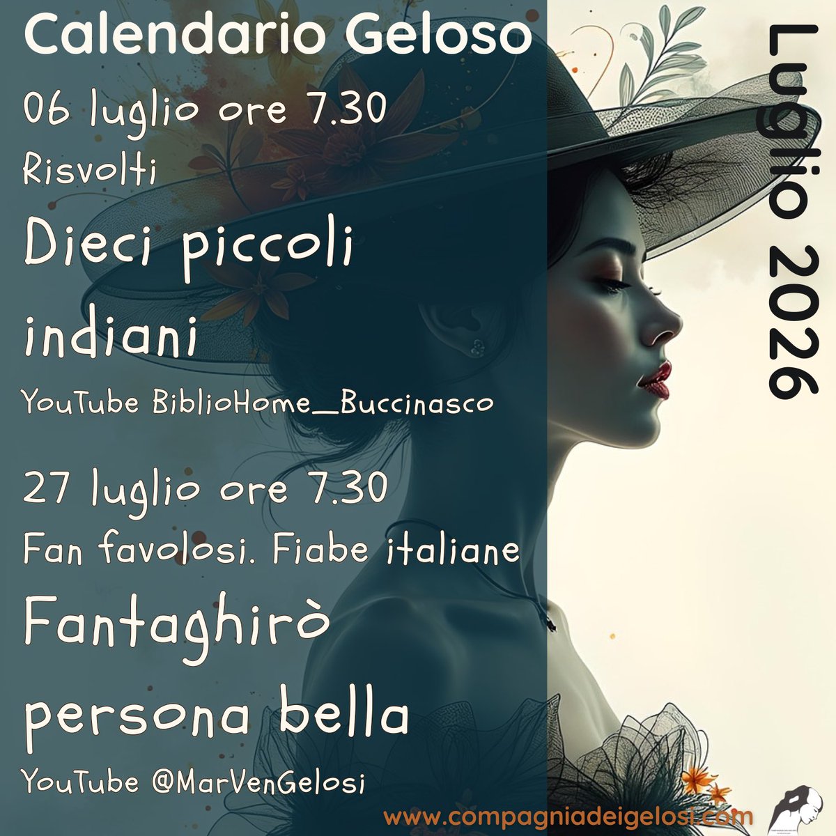 compagniagelosi's tweet photo. 🌞🌸CALENDARIO GELOSO🌸🌞

🌸A #luglio #Gelosi in rosa: da #agathachristie a #fantaghirò, dai #risvolti alle #fiabeitaliane di #italocalvino i nostri consigli di lettura per distrarsi dal caldo rovente 🔥

🩷#letteratura #fiabe #storia #gialli #mistery #italocalvino #favole https://t.co/XyCebJZ8y9