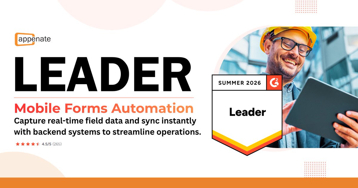 Appenate's tweet photo. Weβre in the Leader quadrant on G2 (https://t.co/SxxBdxrZF4) for Mobile Forms Automation! π Thanks to YOU, our users, for your reviews, trust, and support!
https://t.co/zUsIvigYXd
#G2Summer2026 #MobileForms #FormsAutomation
#DigitalTransformation #CustomerSuccess π² https://t.co/NgeSmU6Pfo