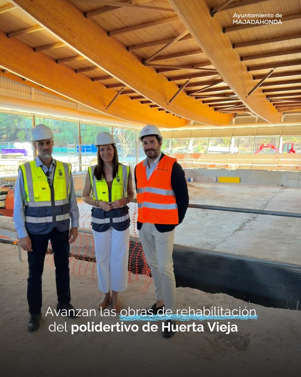 MajadahondaAyto's tweet photo. 🏊Avanzan las obras del polideportivo de Huerta Vieja, 
en fase de refuerzo estructural y ampliación del vaso de la piscina.

🔹El proyecto, con una inversión de 4,5 millones de euros, rebajará la factura energética en torno al 50%.

https://t.co/p8iKqkWLcp https://t.co/vEFA4erHvM