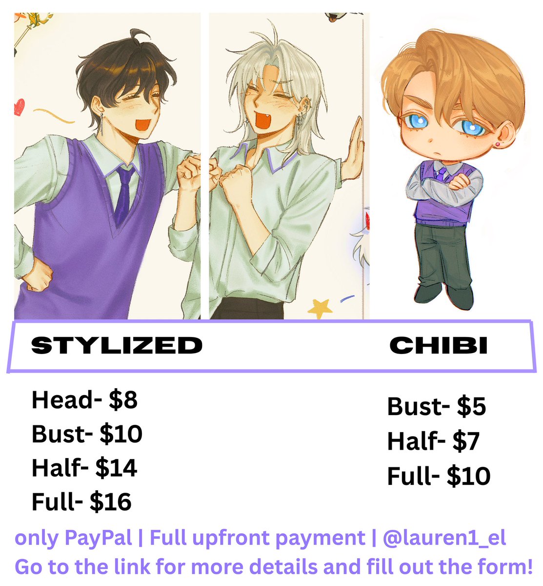 lauren1_el's tweet photo. #commission 
Commissions open!
Link below ⬇️ https://t.co/Ko7ELBJLZF