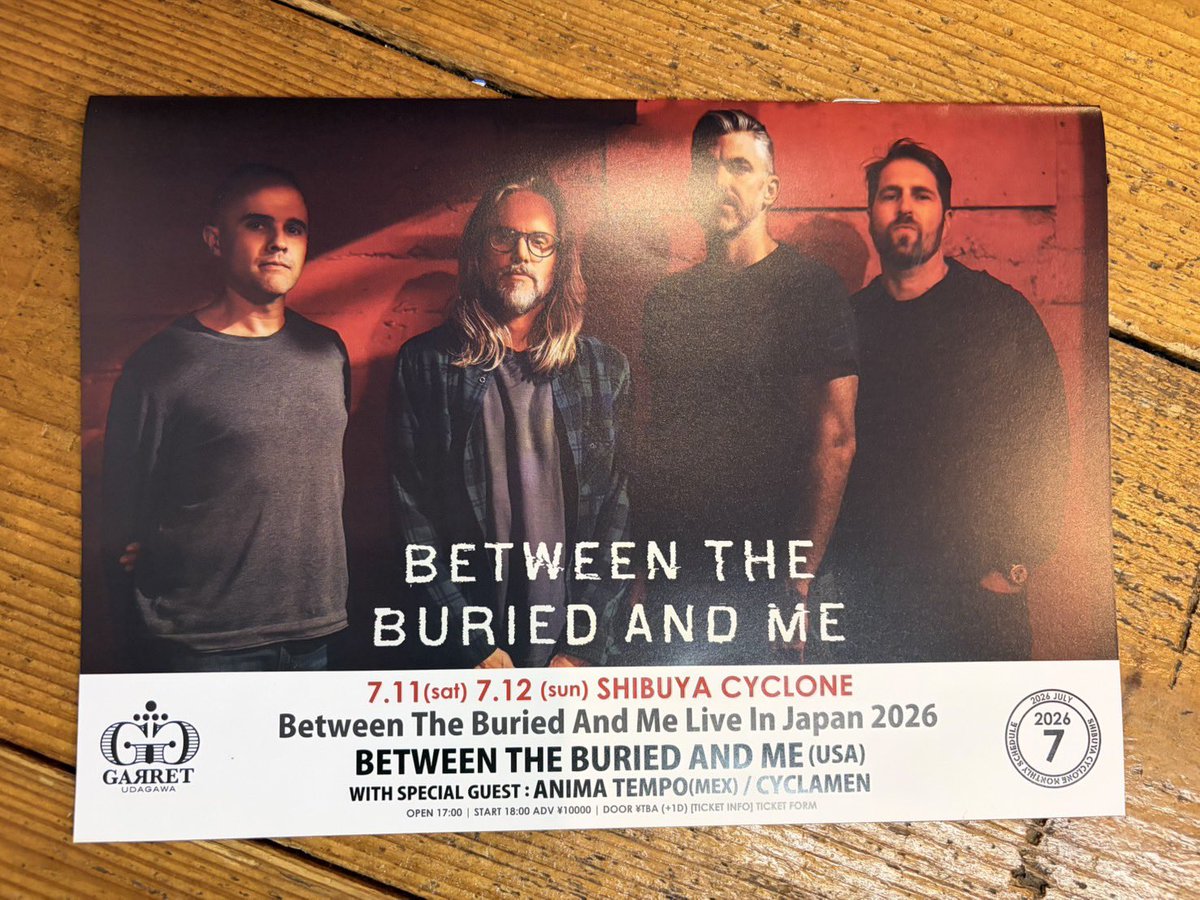 SHIBUYACYCLONE_'s tweet photo. CYCLONE/GARRET
FP7月号

#表紙
ENDALL
BETWEEN THE BURIED AND ME🇺🇸

#pickup
Enterprise Earth🇺🇸
LADYBABY
夕闇
Hammer Head Shark
丸竹夷
グリッターグリード
RAZOR
DEVILOOF
Nicori Light Tours
Are Square
NOCTURNAL BLOODLUST
SEEK US NEED

録音@rainfordstudio_
物販@DAIZAWA_BASE https://t.co/VFSKadb5tn