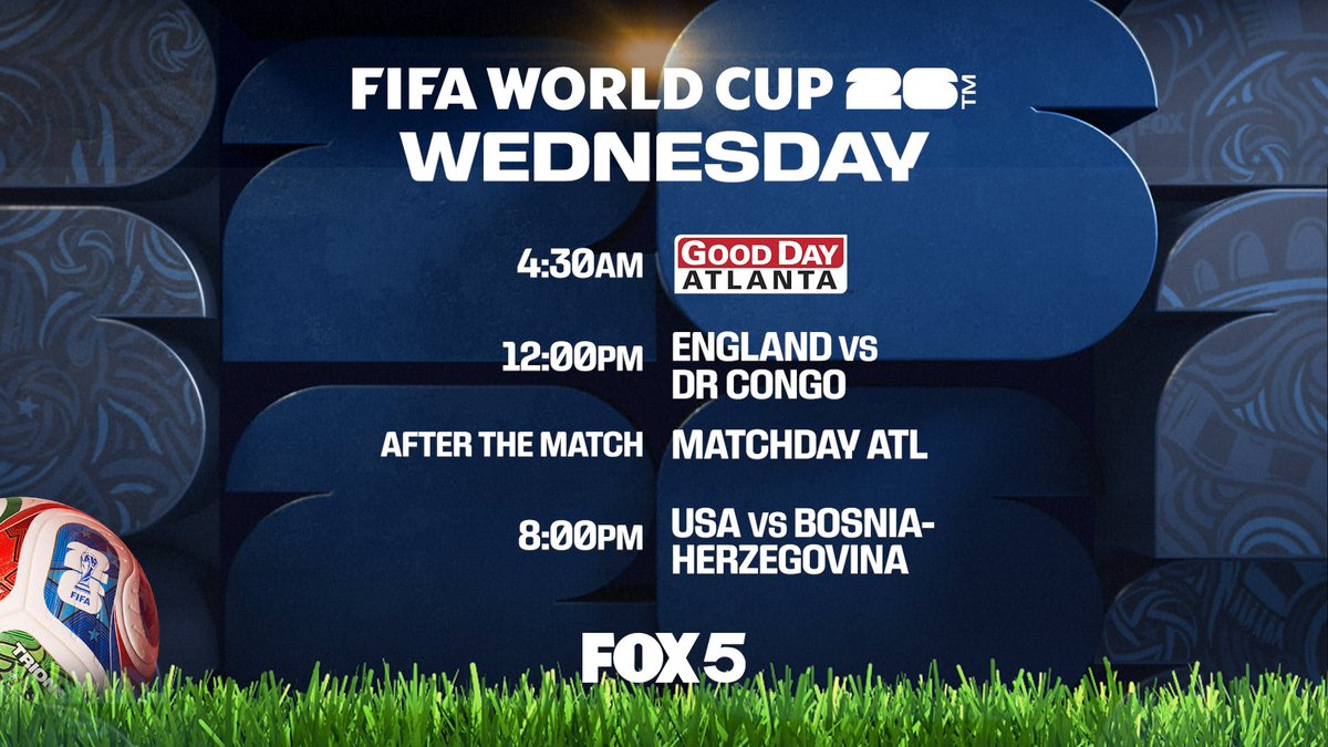 PaulFromFox5's tweet photo. It's World Cup Wednesday on @FOX5Atlanta ⚽⚽⚽ https://t.co/oLJY7jWCdh