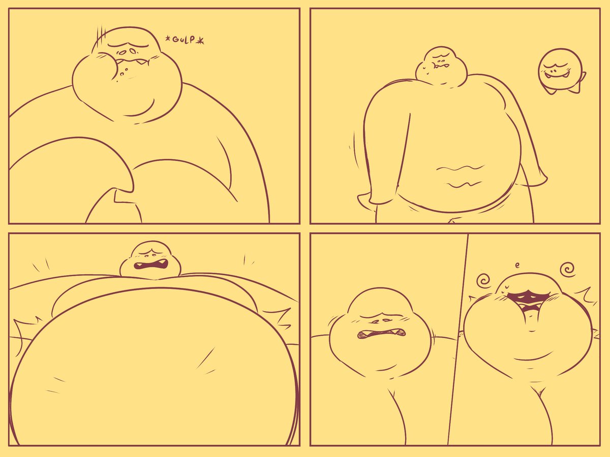 BunnyMunchie_'s tweet photo. [Remake (6/6)

In the end, you come to accept this new shape so completely soft and chubby with your new ghostly friends👻✨️ https://t.co/ORY5qw3M92