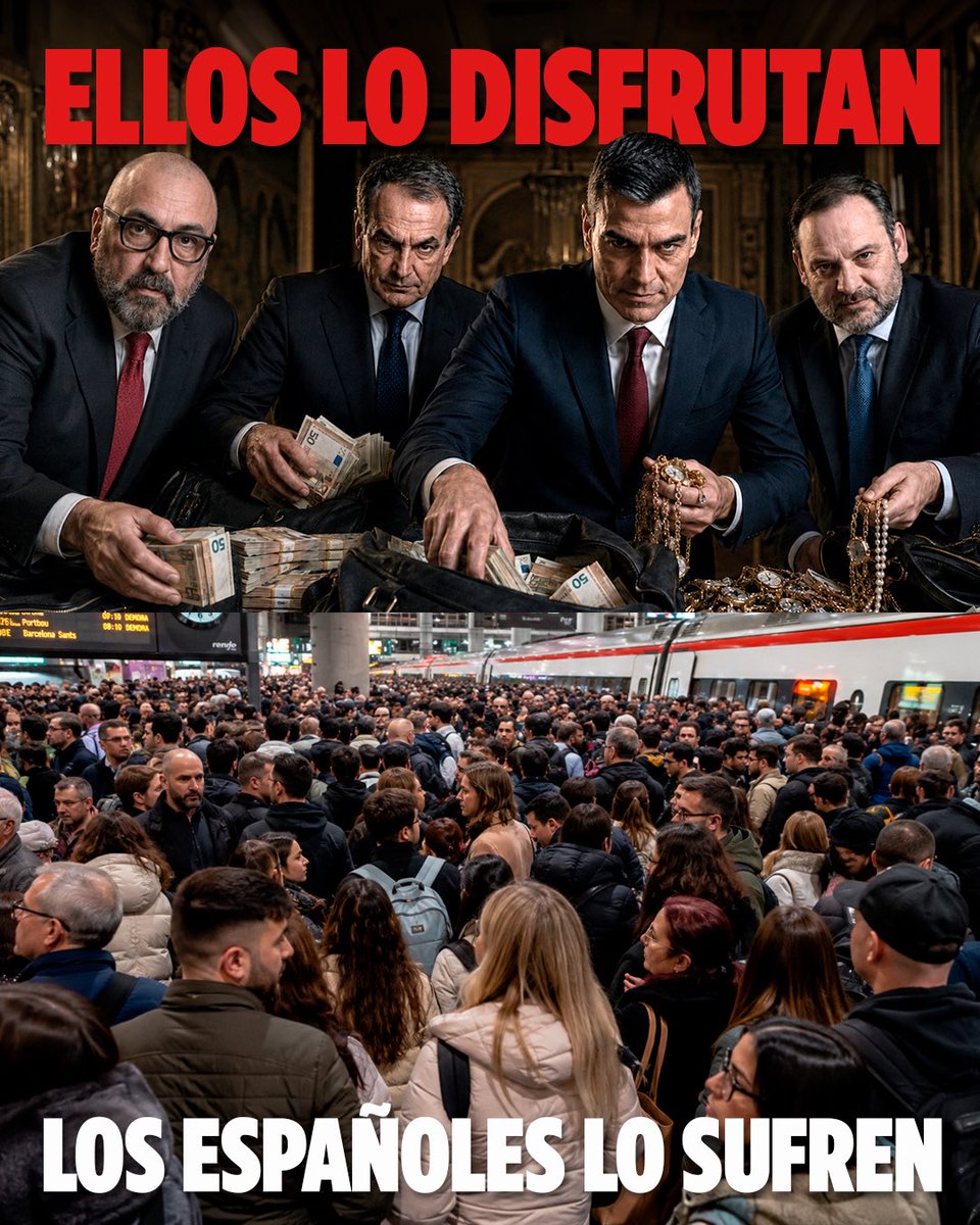 vox_es's tweet photo. Ellos lo disfrutan.

Los españoles lo sufren. https://t.co/pWaECnKYtR