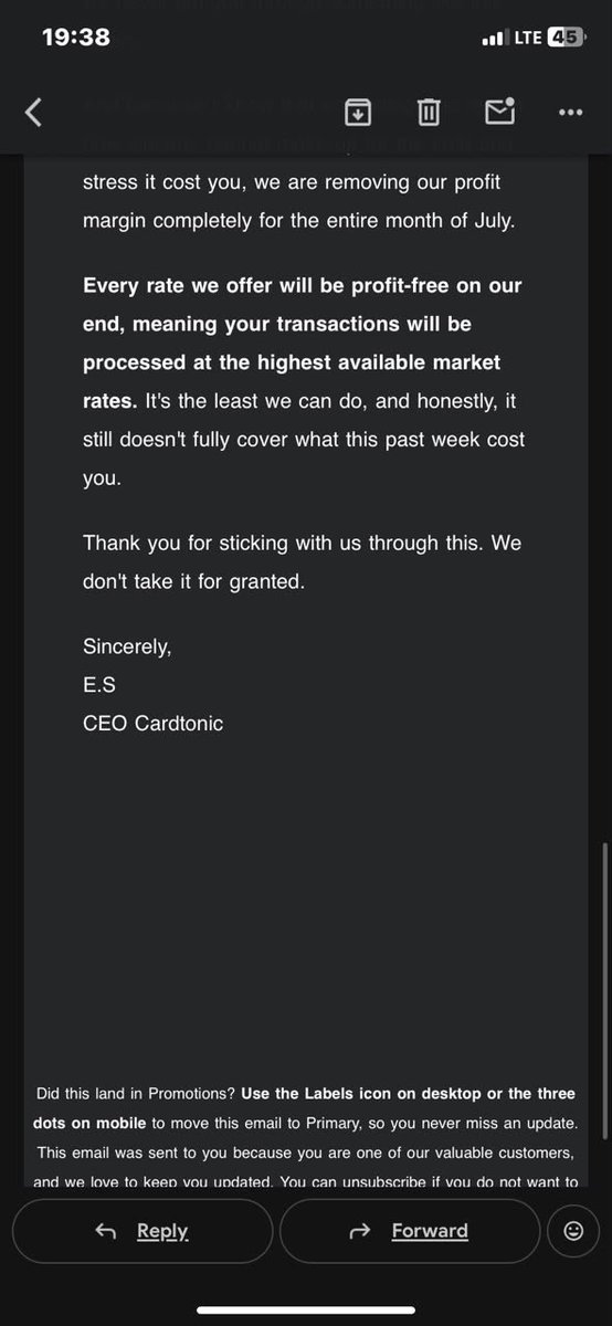 Investor_liam's tweet photo. 🚨 Great news for anyone trading gift cards!
Following their recent news, Cardtonic has removed its profit margin for the month ,meaning you’ll get higher rates on your gift card trades until 31st July.
If you’ve been waiting for the best time to sell your gift cards, this is it https://t.co/dK7UuNeOqV