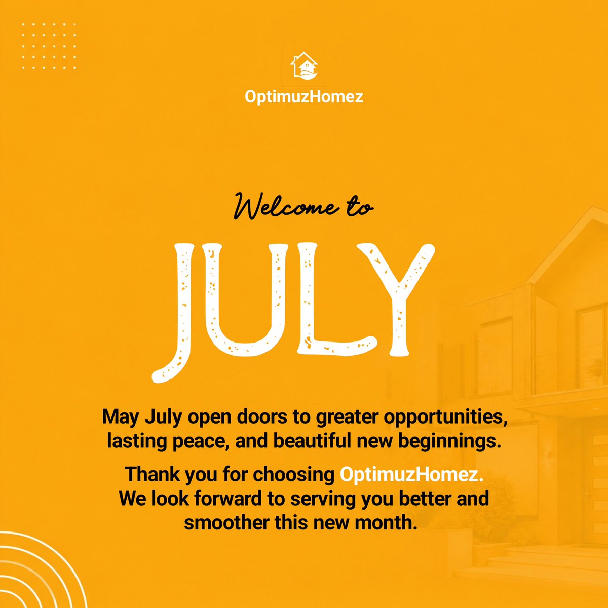 OPTIMUZHOMEZ's tweet photo. Happy new month Homez.
Showcase your business this month and get unlimited opportunities for jobs and gigs.
#optimuzhomez #artisan #newmonth #july #skilledworker https://t.co/2w53XJuBvN