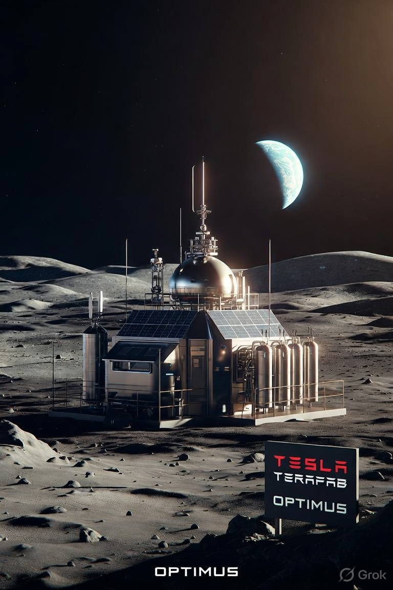 methvisula's tweet photo. Holy shit I just realised what @elonmusk meant when he said he could light up a cigar and eat a cheeseburger at the factory floor of the terafab. Of course it has to be that way. 
When you send a batch of optimus to a new planet/moon the optimuses have to build a factory and start making new optimises from the raw materials available from that plannet. And if you didnt bring enough chips (brains) you have to manufacture the chips in situ. Hence the terrafactory needing to be crude and simple for it to be installed on a brandnew planet far far away by a bunch of robots with raw materials that are readily available.