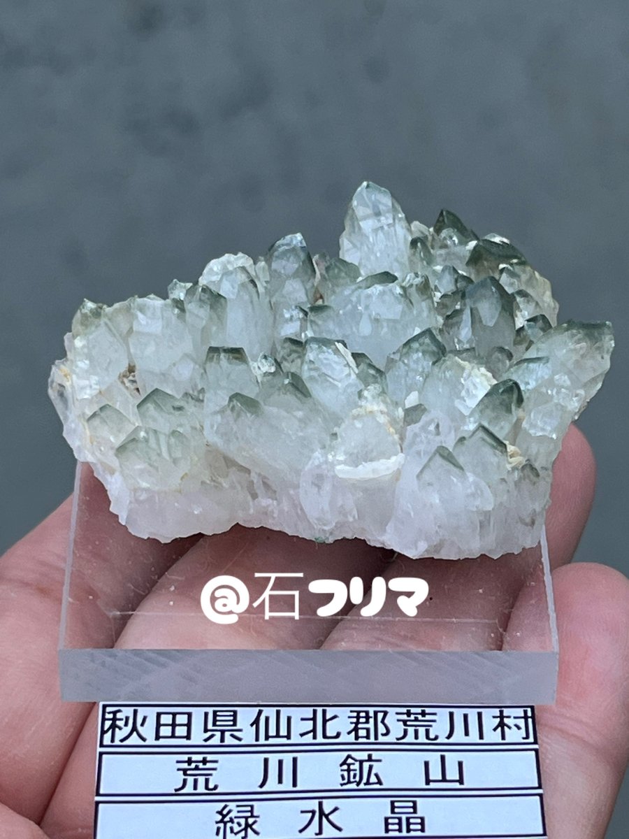 荒川鉱山 緑水晶クラスター 形の整ったものはあまり見かけなくなってき
