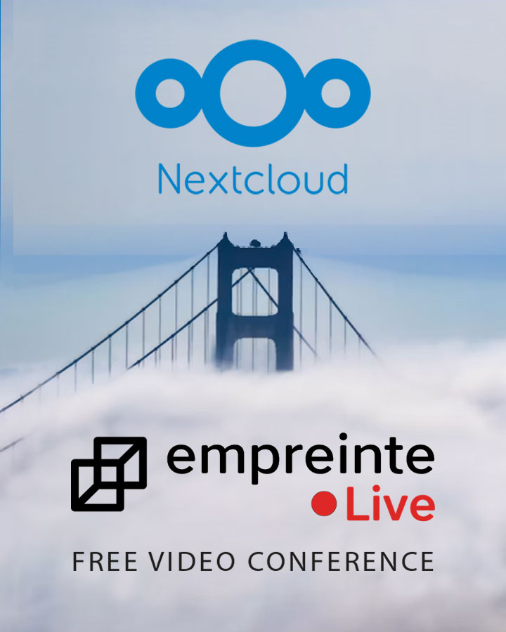 empreinte_com's tweet photo. https://t.co/oSli8waSlW et sa version pro sont la nouvelle génération de visio collaborative : videomix, droits dynamiques, tableau blanc, documents partagés, chat avec fichier, sondage, Q/R, interactions vidéo du public, insert vidéo (fichier et flux live), présentation slides multi utilisateurs, live réseaux sociaux…

https://t.co/oSli8waSlW annonce deux ponts majeurs vers les usages du futur :

1. Un bridge OpenSource pour NEXTCLOUD qui réunit le meilleur des deux mondes : la visio collaborative professionnelle et l'Open Source, pour des réunions abouties.

2. Un Brige AI-Agentique avec l'usage continu des participants et des assistants pour la préfiguration d'une nouvelle génération de visio agentique

Vous ne regarderez plus la visio comme un simple outil… La visio c'est l'usage temps réel du futur et nous préparons ce pont vers le futur.

(teaser : rendez en Septembre)

Si vous souhaitez en voir et savoir plus sans attendre (...) contactez https://t.co/ntAMDWAFYD et dialoguez avec nous pour envisager des usages inédits au cœur de vos problématiques métier.

Vos usages vont radicalement évoluer, ainsi que votre façon de travailler et de collaborer. Votre regard sur la visio aussi va changer, ce n'est déjà plus un simple outil pour se parler.