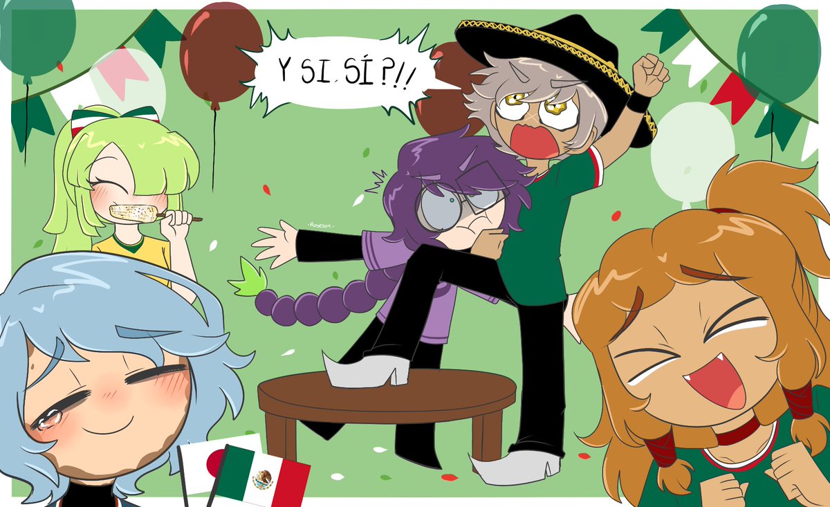 Rosesun707's tweet photo. "Todo el equipo owyn festejando que gano México con cerveza, boings, tacos y música" ->
Eak volvió a creer en los hombres 🗣️ (¿¿¿
https://t.co/T5jfpIgwu0
#fhs #fnafhs #eak #owynn #cami #ttrap #leon https://t.co/VcpUBKIka2