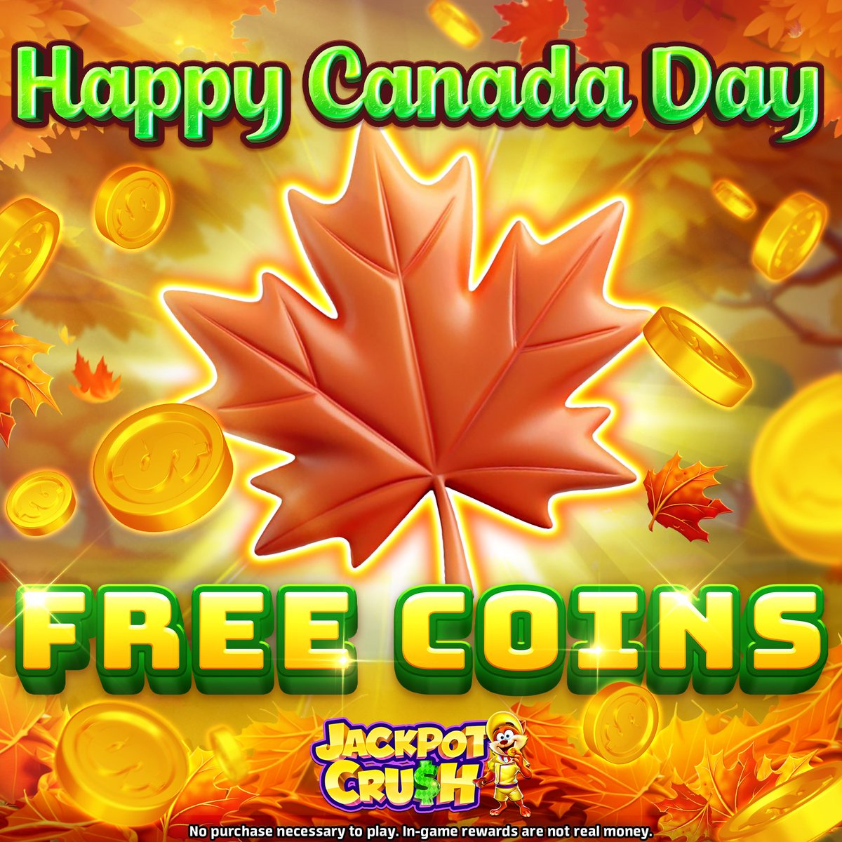 jackpot_crush's tweet photo. Happy Canada Day! π¨π¦
π Celebrate with some sweet FREE COINS: https://t.co/GwXYNKYb8E
π Leave your Player ID in the comments for a chance to win Lucky Draw!
#CanadaDay #JackpotCrush #FreeCoins #Freebies #SocialCasinoOnline https://t.co/zl7FFjy9c9