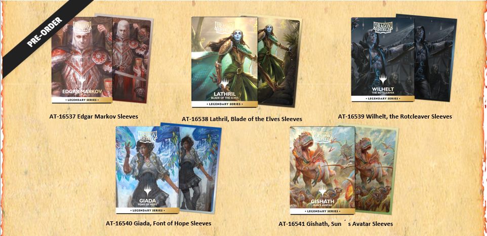 エドガー・マルコフ　スリーブ120枚 Dragon ShieldよりMTGアートの新作スリーブが発売されることになり