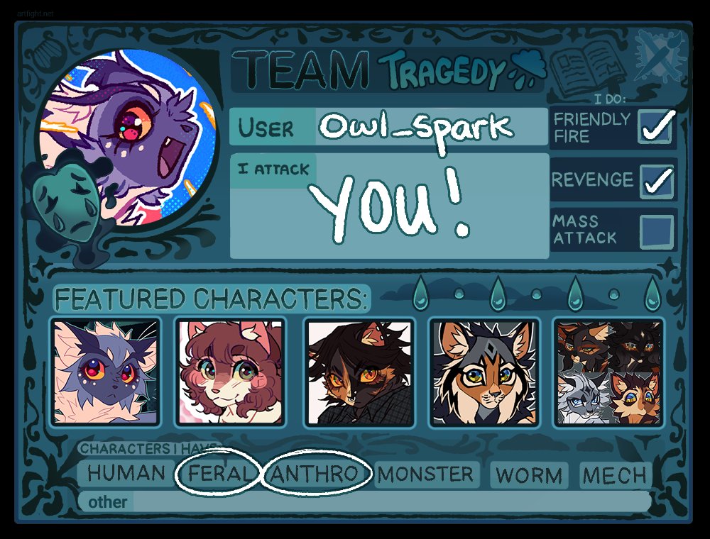 Owl_spark_'s tweet photo. I'm a little late but I've got my page readyy! Gonna try and do at least one attack/revenge a day but we'll see how long that lasts! Put ur account in the comments I need to bookmark some!! https://t.co/QDq30v0ig8