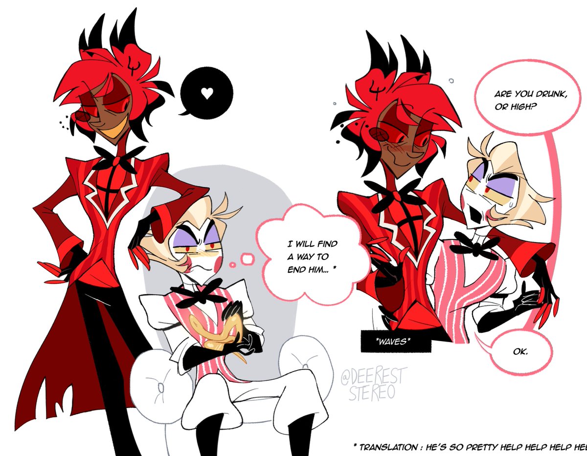 deereststereo's tweet photo. redrew my first #radioapple fanart 

#hazbinhotel https://t.co/knmdehSYGI