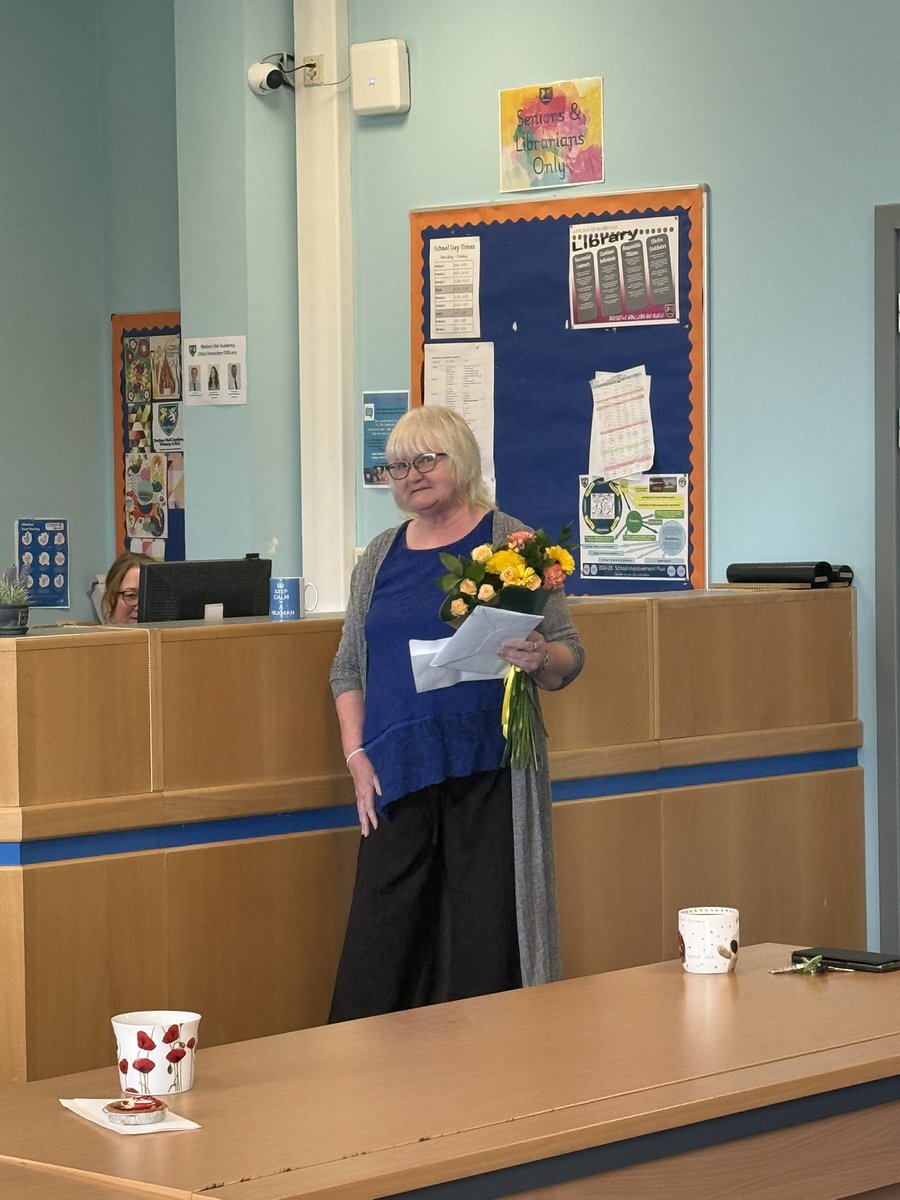 WallaceHallSch's tweet photo. Val McNeil has worked at Wallace Hall Academy for 10 years and she is about to start her well deserved retirement. https://t.co/l8Ooj5D4x1