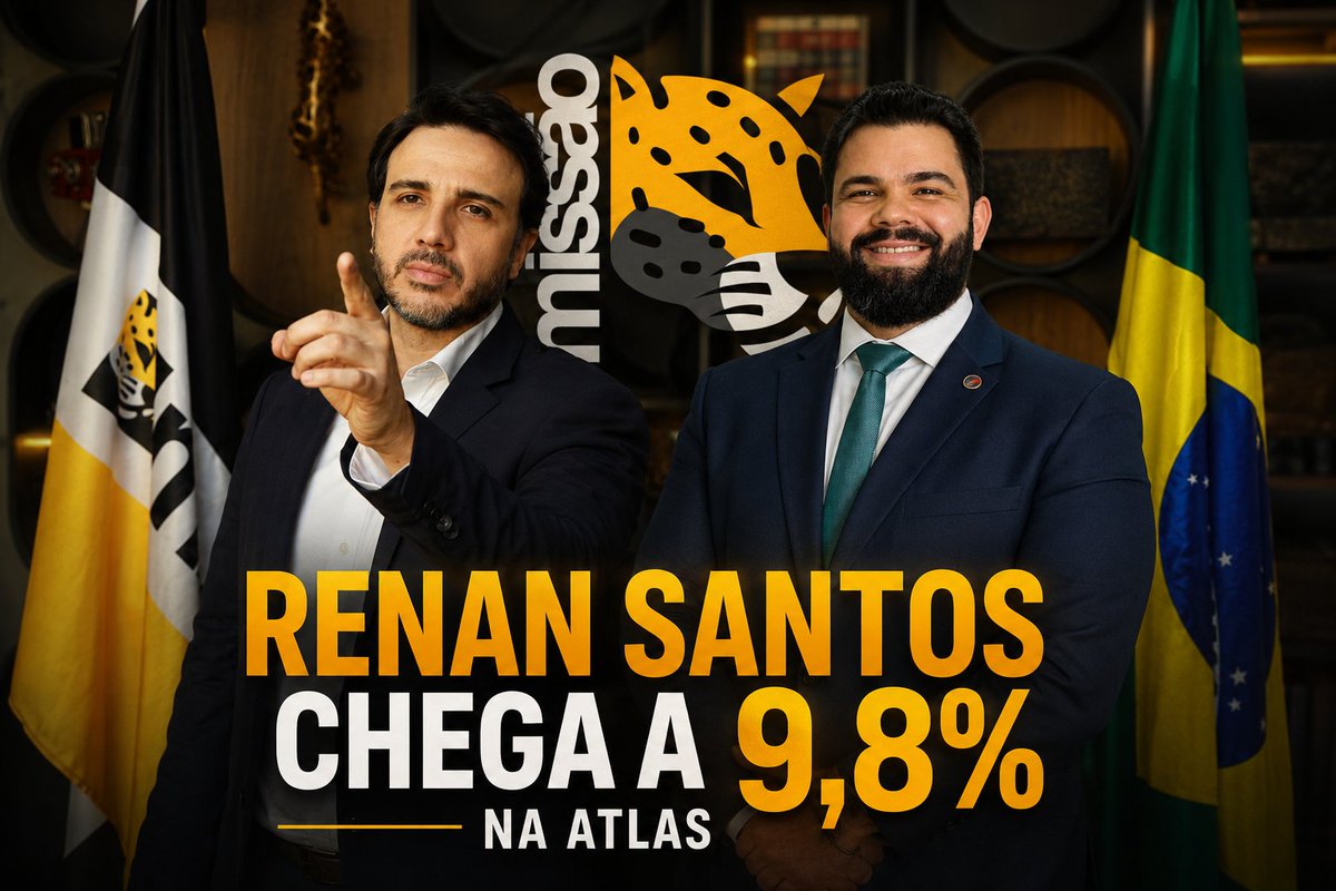 arthurgurgeladv's tweet photo. Renan Santos chega a 9,8% na atlas Intel.

O presente é glorioso.

#missão #renansantos #política #eleição https://t.co/WUKEeZkbgu