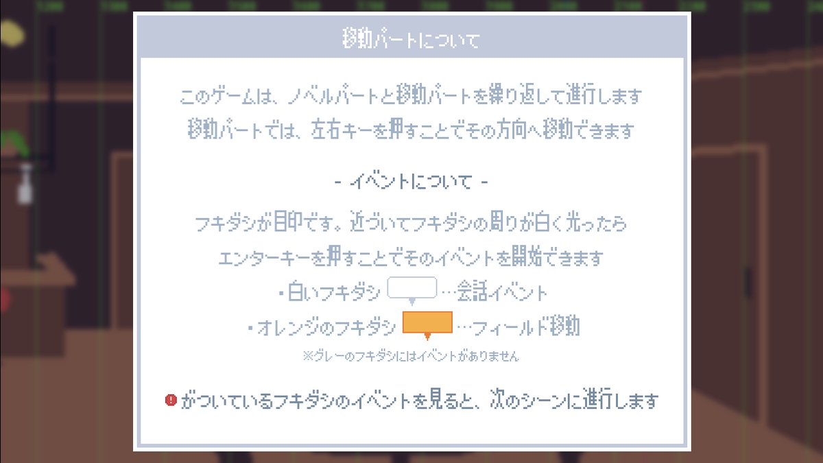 yo7yo7yo7k's tweet photo. よなきは操作説明を書くのが本当に苦手です
ゲーム開始直後にこんな上下みっちり書かれたモーダルが出てきてプレイヤーは辟易しないでしょうか　私なら辟易する　じゃあだめじゃん
でもこれ以上どこを削ればいいのかわからない
こういう能力って何すれば身につくの… https://t.co/ow8scMzWXn