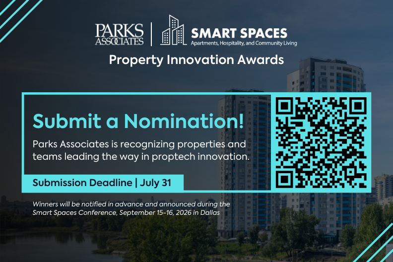 ParksAssociates's tweet photo. Join us Sept 15-16 in Plano, TX for #SmartSpaces26 &amp; Property Innovation Awards, nominations open till July 31, to discuss #AI, #connectivity, resident experience &amp; #smartbuilding innovation.
Nominations: https://t.co/bHB5FVvuQk
#Pressrelease: https://t.co/KOFmc5Xf9X
#PropTech https://t.co/XUAeT0HgJd