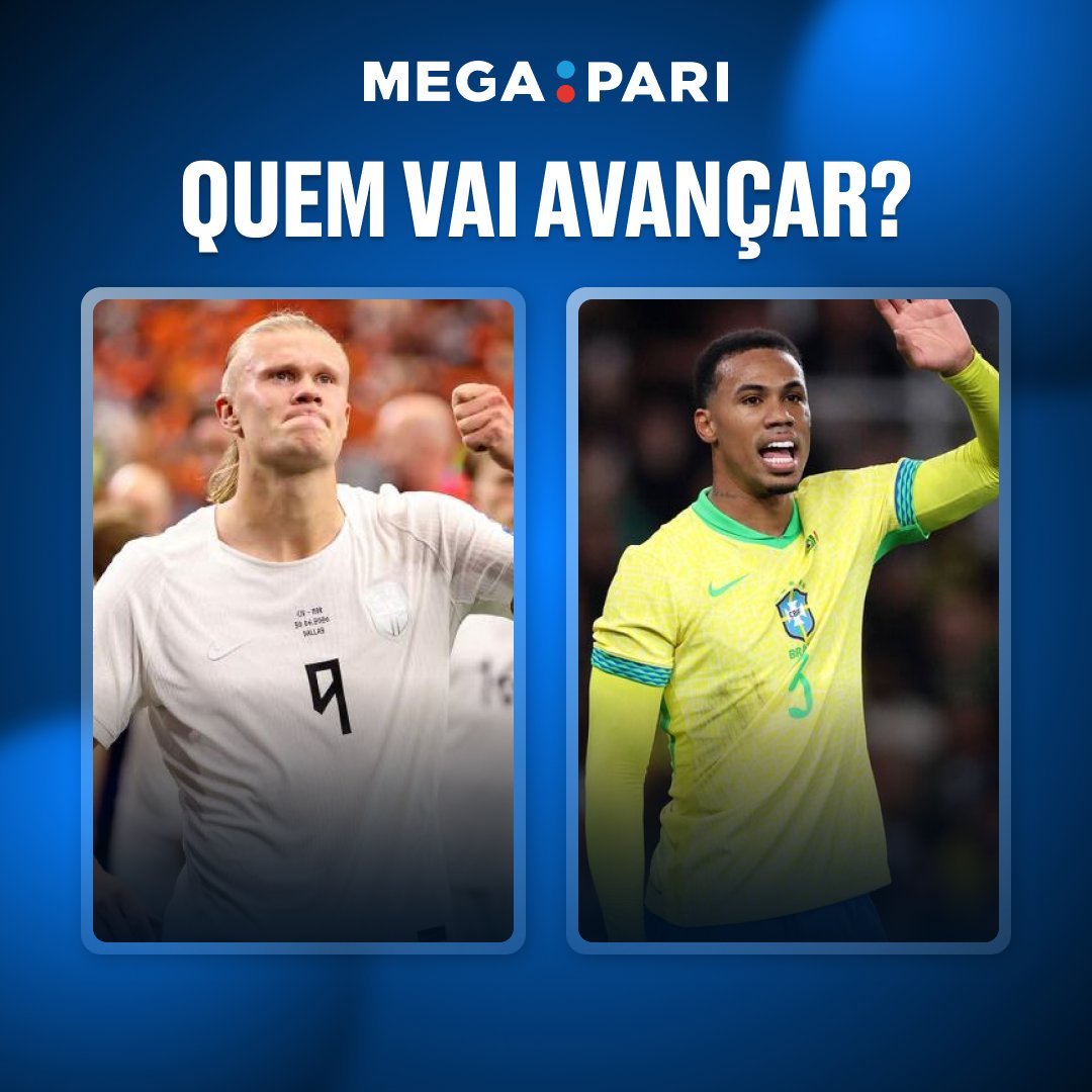 megapari_br's tweet photo. 🇧🇷 Brasil x Noruega 🇳🇴

Haaland x Gabriel, mais um capítulo 👀

Na última temporada, o zagueiro do Arsenal levou a melhor ao conquistar a Premier League à frente do Manchester City de Haaland

Quem vence desta vez? 🔥 https://t.co/0WAPXSiavj