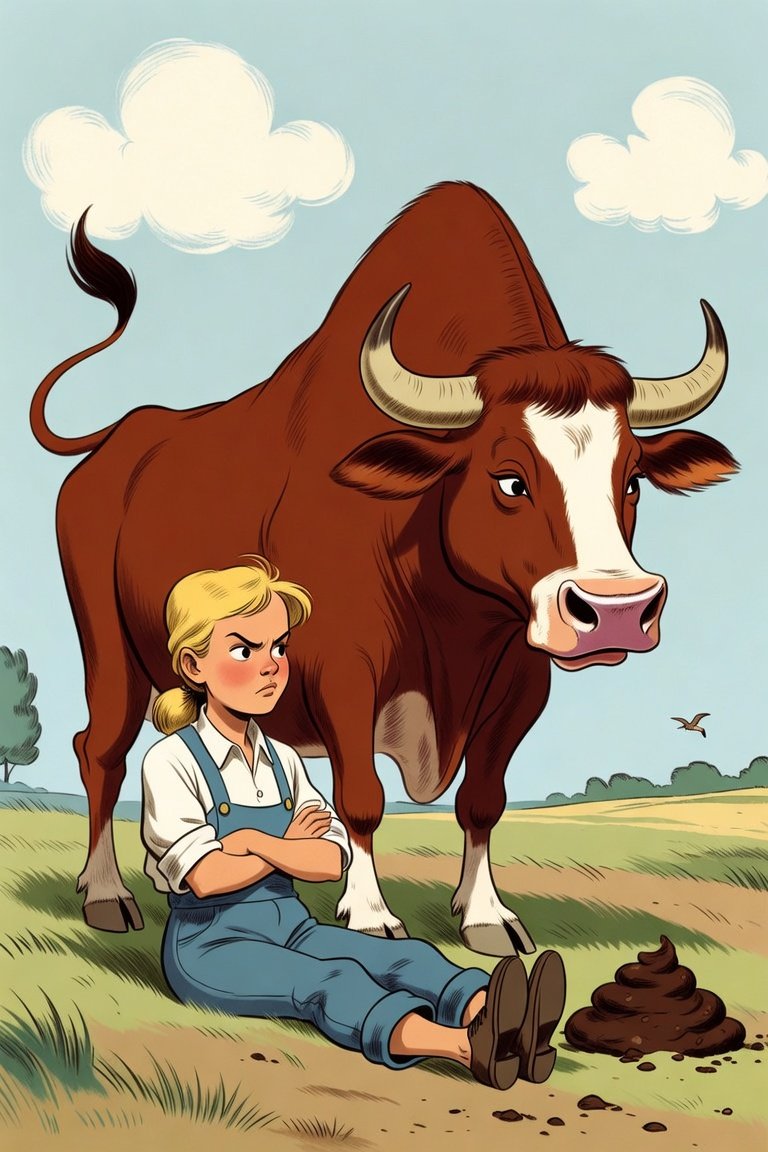 githrazael's tweet photo. @luinalaska Just more of Europeans sitting under a bull and complaining about the unfairness of the poop situation. https://t.co/Bp19VViCXp