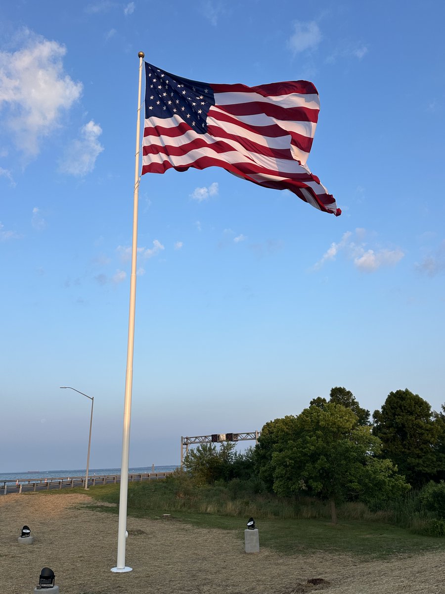 TheMDTA's tweet photo. Maryland Transportation Authority Recognizes America 250 with Donated Flag at Chesapeake Bay Bridge. Full release here https://t.co/YL2bL5LyKH https://t.co/VPe3Zkp9Hr