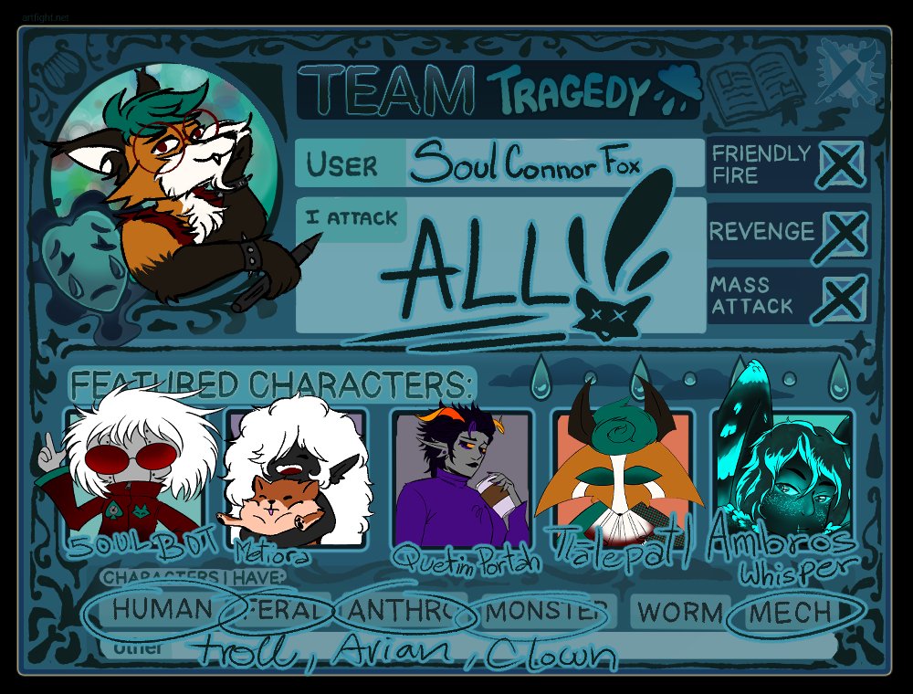 SoulConnorFox's tweet photo. LET THE ART FIGHT START!!!

#ARTFIGHT #artfight2026 #soartdrawing https://t.co/k7jLxHvcmx