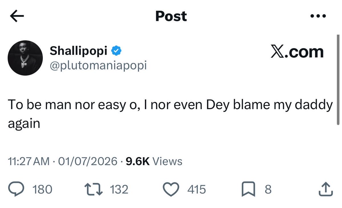 TheDamiForeign's tweet photo. The kind billing wey make shallipopi tweet this thing fit make me kpai myself 😭 https://t.co/YHjEVyQRgy