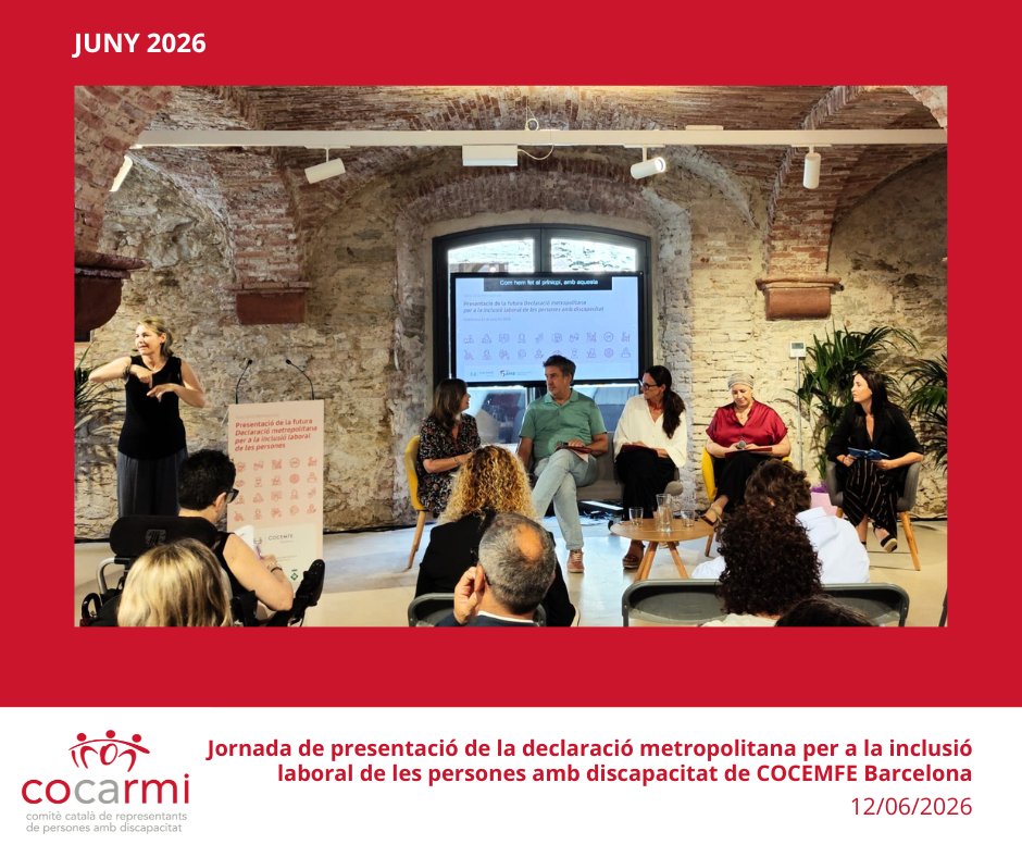cocarmi's tweet photo. 📆Resum dels actes més rellevants del COCARMI durant el mes de juny.

Continuem treballant per visibilitzar i reivindicar els drets de les persones amb discapacitat.

#COCARMI #DefensaDrets https://t.co/BIiplx7eeM