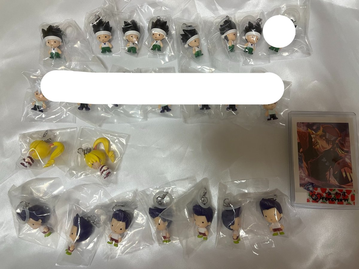 npnprnrn's tweet photo. @1
【交換】
HUNTER×HUNTER ハンターハンター　めじるしアクセサリー　G.I編

譲)ゴン、ビスケ、レイザー
求)ヒソカ(同種、過去弾問わず)、レオリオ

レイザーのみ譲渡も可能
郵送での交換
検索からでもお気軽にお声掛け下さいᴗ.ᴗ https://t.co/MUentHirLc