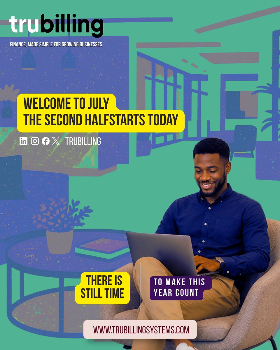 trubilling's tweet photo. Welcome to July

 A new month brings another chance to move closer to your goals. 

The second half of the year is here, and there's still time to make it count. 
Keep showing up—consistent progress wins. 
Wishing you a month of growth and success. 

#HappyNewMonth #TruBilling https://t.co/B6S0zlkLPc