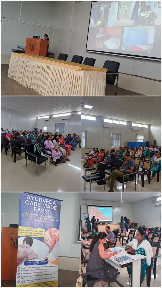 FciKarnataka's tweet photo. A great day focusing on wellness! 🌿
Thanks to Healing Earth Multispeciality Ayurveda Hospital for an insightful health talk and check-up camp at FCI, RO, Bengaluru today.
Prioritizing preventive care is key!
#WellnessAtWork #Ayurveda
@FCI_India @fcisouthzone_pr https://t.co/5zRaRs928O