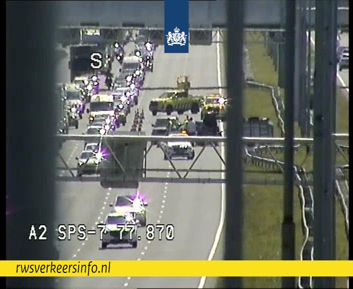 Ongeval op A2 bij afrit Everdingen