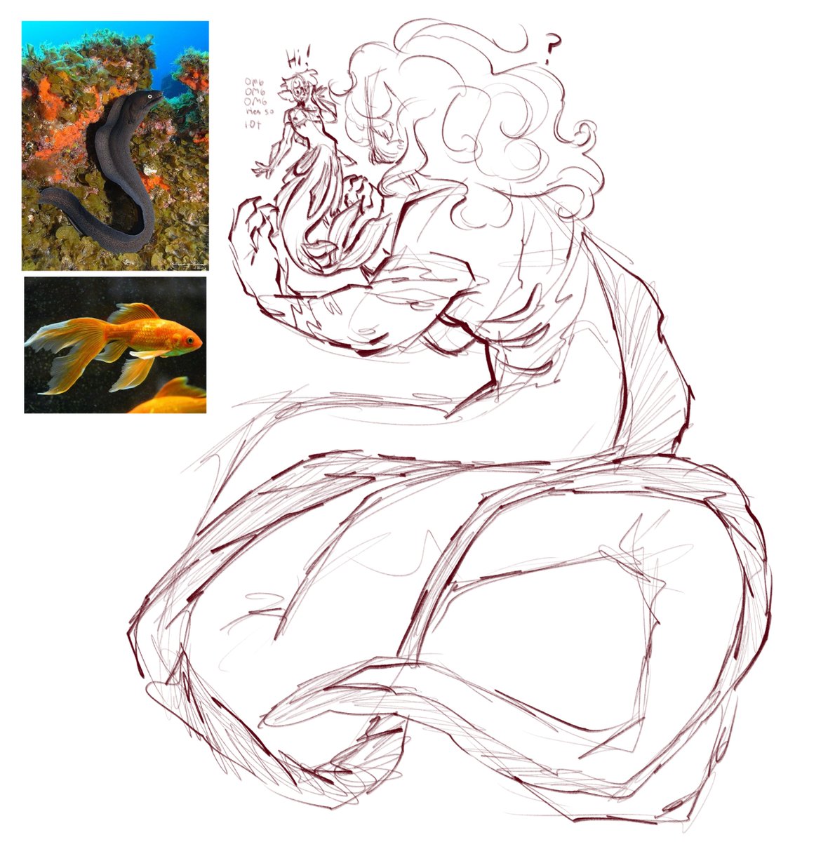 BumbleLovesDuck's tweet photo. #bloodymary fishies doodle I’ll probably refine and color later https://t.co/guhnQIgWhd