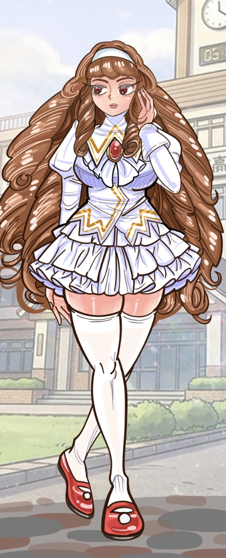 変なお嬢様の4ページ漫画の1ページ目を描きました。