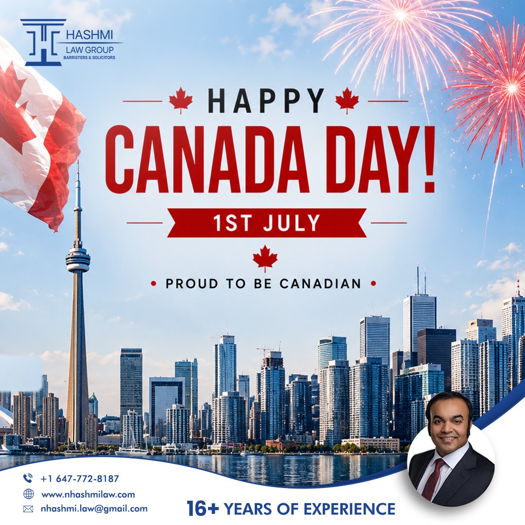 hashmi_law's tweet photo. Happy Canada Day! ✨

Celebrating unity, freedom, and the spirit of this beautiful nation.

From all of us at Hashmi Law Group, wishing you and your family a safe, joyful, and proud Canada Day celebration.

 https://t.co/3kxlKcopSr

#HashmiLawGroup #HappyCanadaDay #CanadaDay https://t.co/NhWBOYQotw