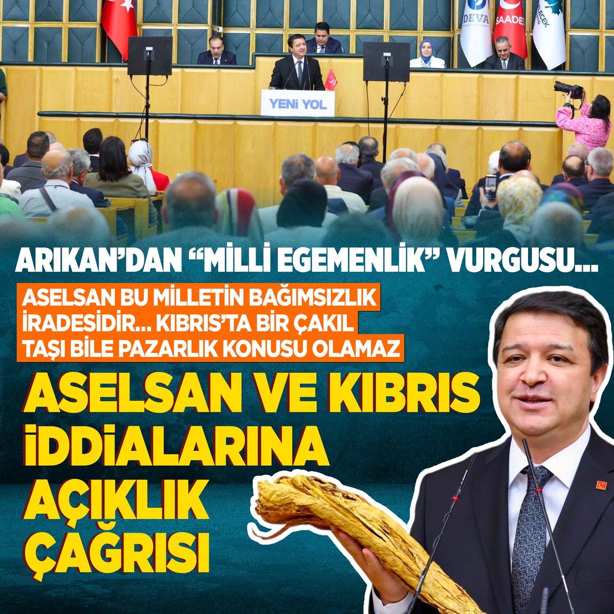 milligazetecom's tweet photo. 🚨Arıkan'dan "Milli Egemenlik" vurgusu! Aselsan ve Kıbrıs iddialarına açıklık çağrısı: "Aselsan bu milletin bağımsızlık iradesidir! Kıbrıs'ta bir çakıl taşı bile pazarlık konusu olamaz!"

🔔Haberin detayları için tıklayın ⤵️

https://t.co/6ZCD5e8z1j https://t.co/4LDBeiBeSu