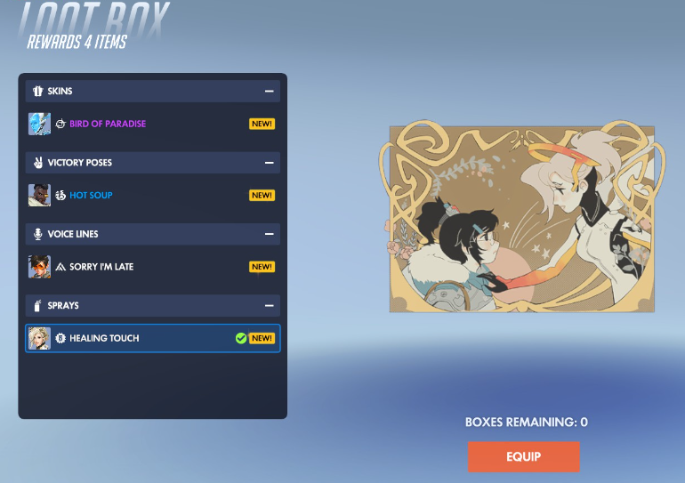 LegHvmper's tweet photo. Never opening an Overwatch lootbox again, they gave me yuri and evil frogger https://t.co/Te4Y6DJhC0