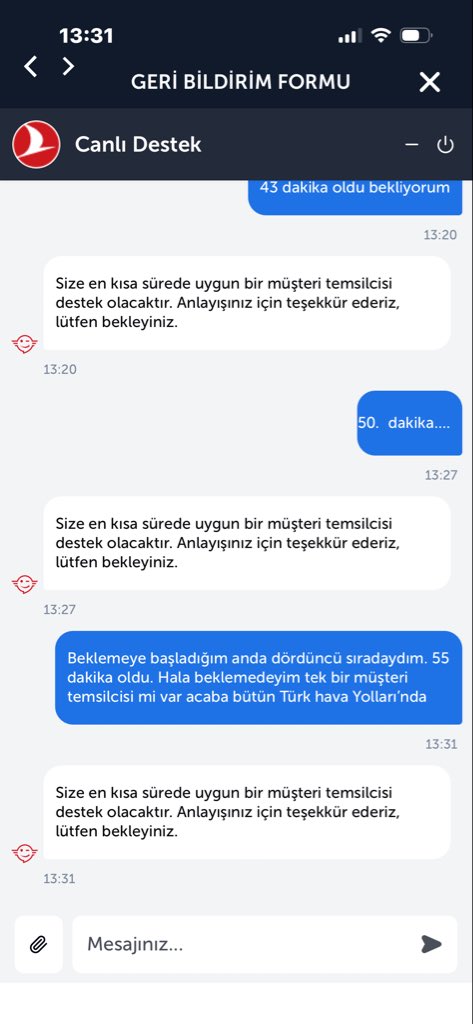 gedizersin's tweet photo. @TurkishAirlines 70 dakikadır canlı destek hattınızda bekliyorum.  Beklemeye başladığımda dördüncü sıradaydım   birinci sıraya indim ve hala beklemede duruyorum.  Canlı Desteğin ucundaki ölü insana dönüşmek üzereyim https://t.co/2wO73iFmGj